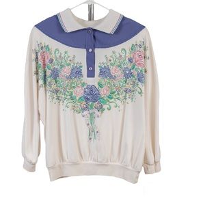 Teddi Vintage 80s long sleeve top size L